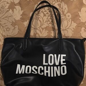 Love Moschino Black and White Tote